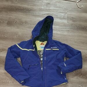 Columbia Kids Raincoat in Blue with Yellow Highlights